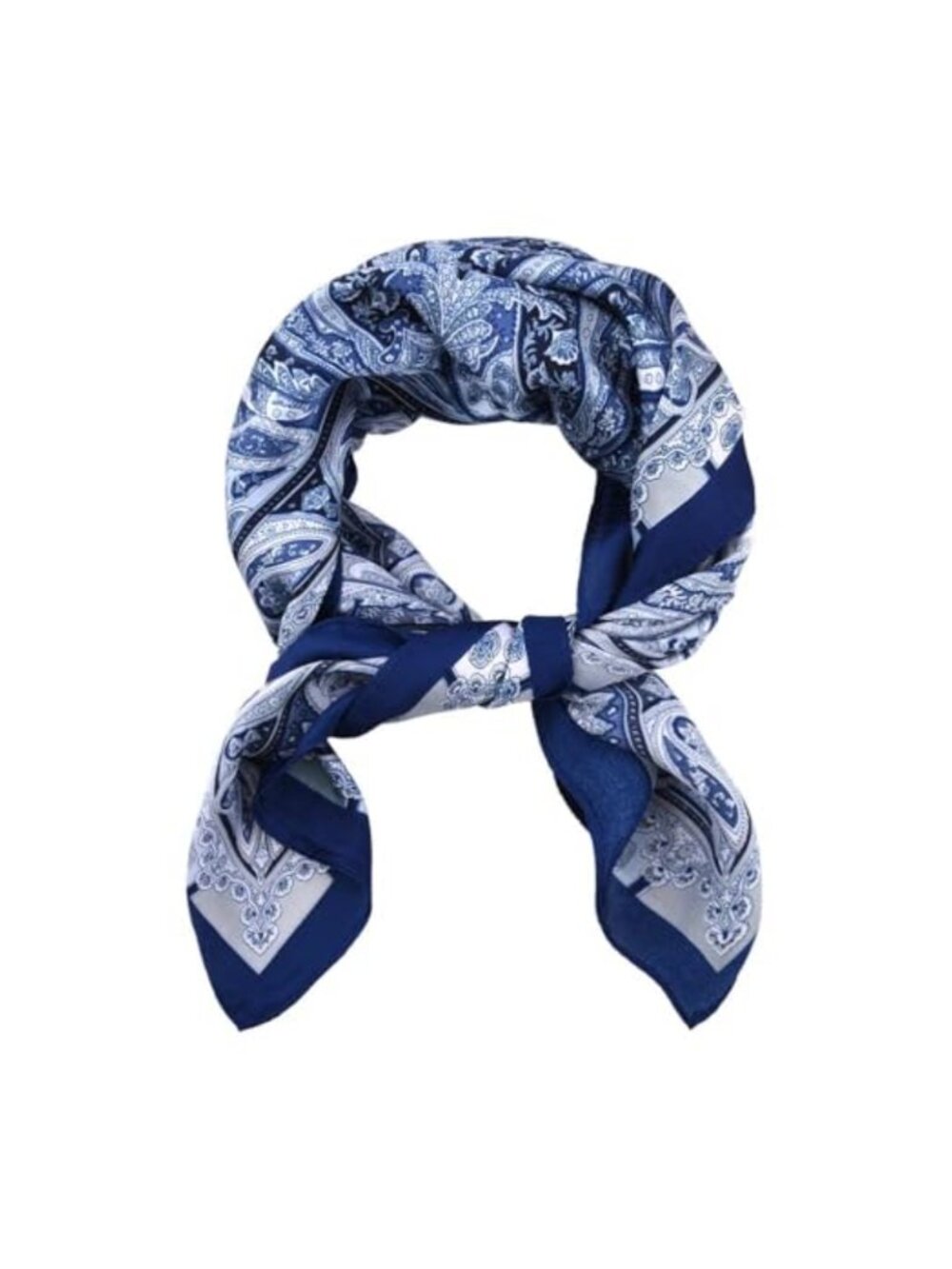 Satin Silk Feeling Paisley Head Scarf Bandana Hair Wrap Square Neckerchief